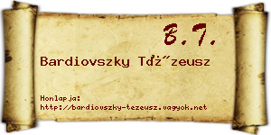 Bardiovszky Tézeusz névjegykártya